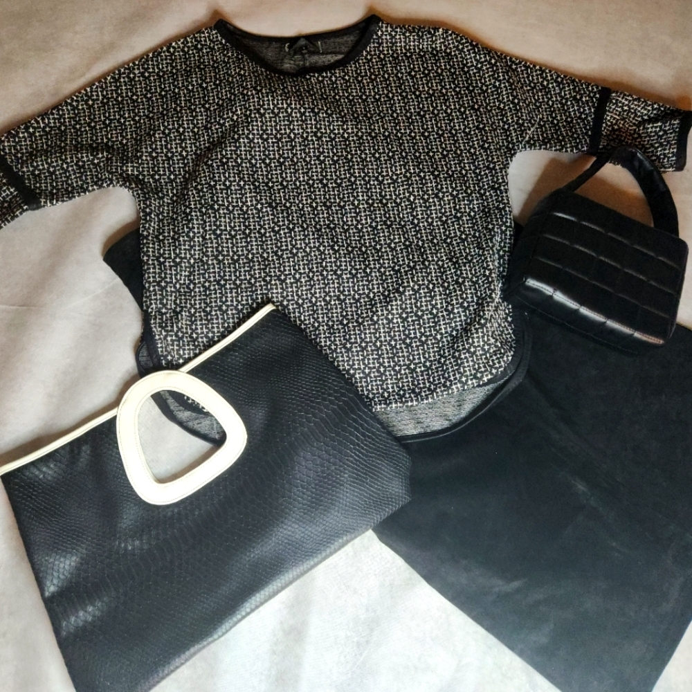 SUEDE DOUBLE SPLIT SKIRT